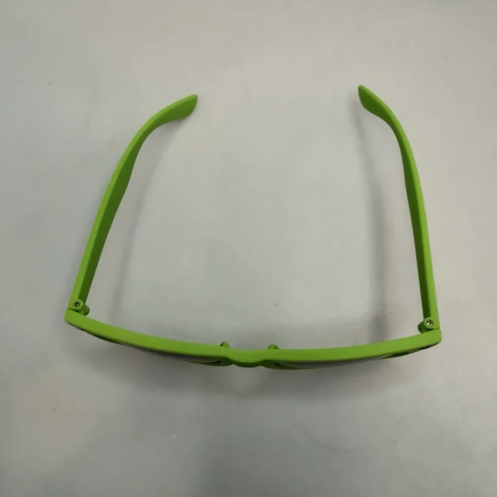 Raising Canes 80s Retro Classic Sunglasses Lime Green Matte UV400 NEW